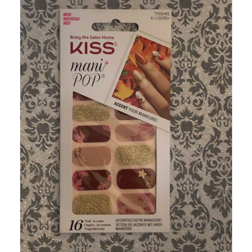 KISS Mani POP Nail Accents - Press on Nails in “Glitzy Fall Foliage”